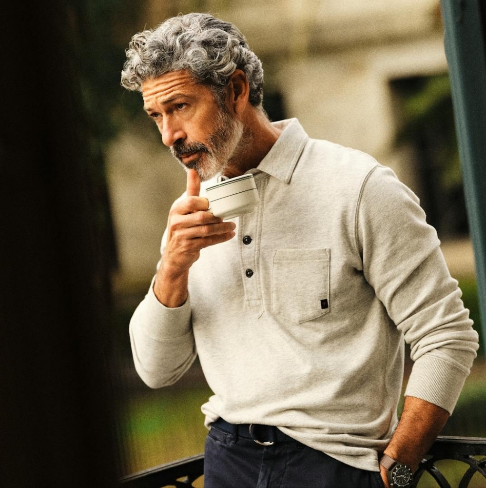 Relwen Frenchloop Long sleeve Polo